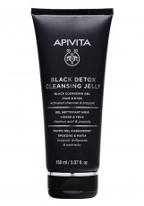Гель черный очищающий для лица и глаз APIVITA Black CLEANSER