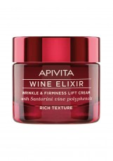 Крем антивозрастной дневной для сухой кожи с насыщенной текстурой APIVITA WINE ELIXIR 