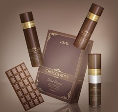 Набор Dark Legend ESTEL CHOCOLATIER (ш 250 темн, бал 200 темн, спрей шок глазурь 200) 
