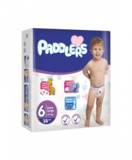 Подгузники Paddlers Jumbo 6 Extra Large (15+ кг) 38 шт 