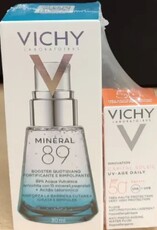 Набор VICHY: MINERAL 89 гель-сыворотка ежедневный для кожи, подверженной агрессивным врешним воздействиям, 30 мл + CAPITAL SOLEIL Солнцезащитный флюид