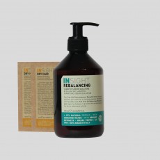 Микс REBALANCING (IRE061 Шампунь против жирной кожи головы Sebum Control Shampoo 400 ml; PMIN006 Шампунь + Кондиционер увлажняющие для сухих волос Dry Hair Nourishing Shampoo+Conditioner 10 ml- 2 ШТ) Insight 