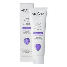 Вита-крем для рук и ногтей защитный Vita Care Cream с пребиотиками и ниацинамидом, 100мл ARAVIA Professional 