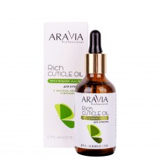 Питательное масло для кутикулы с маслом авокадо и витамином E Rich Cuticle Oil, 50мл ARAVIA Professional 