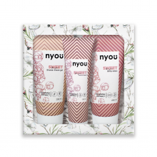 Набор подарочный с экстрактом гуараны 3.0 NYOU (Крем для рук (100 мл), Лосьон для тела и Крем-гель для душа(200 мл))