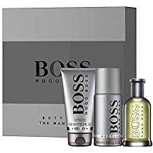 Набор парфюмерно-косметический BOSS HUGO BOSS BOTTLED (Туалетная вода 100мл + дезодорант спрей 150мл + гель для душа 150мл)