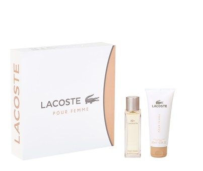 Парфюмерно-косметический набор LACOSTE POUR FEMME (Парфюмерная вода 50 мл+ лосьон для тела 100мл)