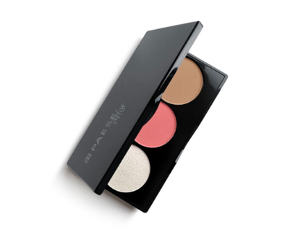 PAESE Contouring pallet (в составе румяна тон 45, пудра хайлайтер и пудра бронзер) - 200