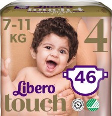 Детские подгузники Libero Touch 4 (Maxi) 7-11 кг
