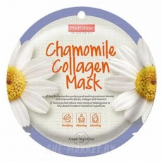 Тканевая маска для лица Ромашка и Коллаген Chamomile Collagen Mask, 18 г PUREDERM 
