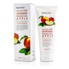Гель для лица Отшелушивающий с экстрактом яблока, 180 мл Farmstay All In One Whitening Peeling Gel Cream Apple