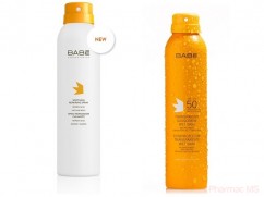 Набор (Прозрачный влагоуст.солнцезащ.спрей SPF 50,200 мл + Спрей восстанавливающий успокаивающий,200мл) BABE 