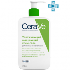 Крем-гель увлажняющий очищающий для нормальной и сухой кожи лица и тела CeraVe 