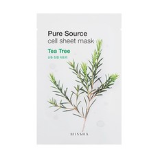 Маска для лица на тканевой основе MISSHA Pure Source Cell Sheet Mask (Tea Tree), 3уп