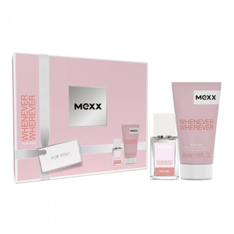 Парфюмерно-косметический набор MEXX WHENEVER WHEREVER FOR HER (Туалетная вода для женщин 15мл + гель для душа 50 мл) 