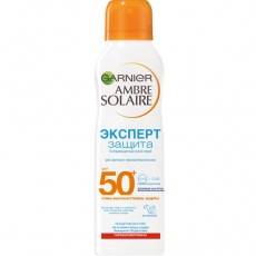 Солнцезащитный сухой спрей для лица "Эксперт Защита", увлажняющий, SPF 50 Ambre Solaire Garnier 