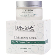 Увлажняющий крем с маслами оливы и папайи и экстрактом зеленого чая SPF 15 Dr. Sea 