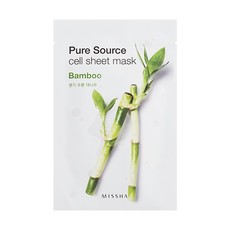 Маска для лица на тканевой основе MISSHA Pure Source Cell Sheet Mask (Bamboo), 3уп