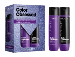 Набор 2022 для защиты цвета волос (Шампунь 300мл + Кондиционер 300мл) L'Oreal Matrix Total Results Color Obsessed 