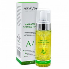 Пенка для умывания с коллоидной серой и экстрактом женьшеня Anti-Acne Cleansing Foam ARAVIA Laboratories 