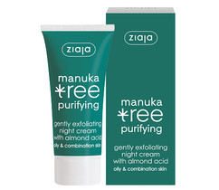 Мягко отшелушивающий, увлажняющий ночной крем с 3% миндальной кислотой для жирной и комбинированной кожи "Дерево мануки" Manuka Tree Ziaja