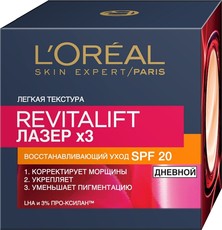 Крем для лица дневной SPF 20 Лазер X3 L'Oreal DERMO EXPERTISE REVITALIFT