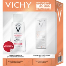 Подарочный набор VICHY Capital Soleil + Purete Thermale: Солнцезащитный флюид Capital Soleil Uv-Age 40 мл + Мицеллярная вода Purete Thermale 100 мл (Подарок)