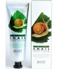 Крем для рук с экстрактом слизи улитки Jigott Real Moisture 