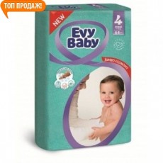 Подгузники детские Evy Baby Maxi 7-18кг, 64 шт
