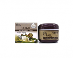 Интенсивный крем для лица "Ампульный с муцином улитки" питательный EKEL 