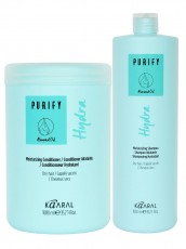 Набор для волос увлажняющий HYDRA (Шампунь 1 литр+ кондиционер 1 литр) Kaaral 