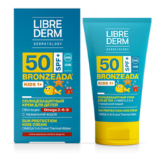 Солнцезащитный крем для детей SPF 50+ с Омега 3-6-9 и термальной водой LIBREDERM BRONZEADA