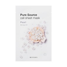 Маска для лица на тканевой основе MISSHA Pure Source Cell Sheet Mask (Pearl), 3уп