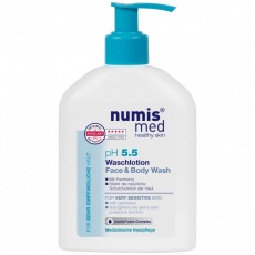 Гель очищающий для лица и тела pH 5,5 для чувствительной кожи с пантенолом, 200 мл Numis med 