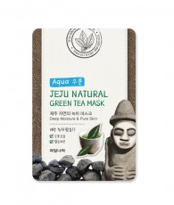 Маска для лица тканевая успокаивающая Jeju Nature's Green Tea Mask WELCOS (3шт)
