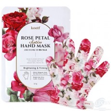 Маска-перчатки для ухода за кожей рук Koelf Rose Petal Satin Hand Mask (3 пары) 