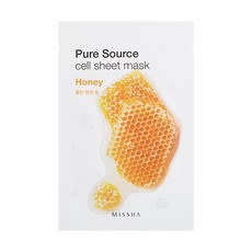 Маска для лица на тканевой основе MISSHA Pure Source Cell Sheet Mask (Honey), 3уп