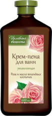 Пена для ванн «Роза и масло вишневых косточек» увлажняющая Целебные рецепты