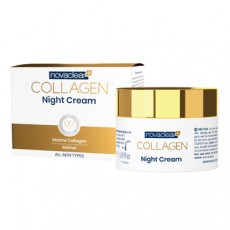 Ночной крем для лица с золотом и морским коллагеном, 50 мл NovaClear Collagen 