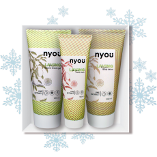 Подарочный набор с экстрактом лайма (крем для рук, крем-гель для душа, лосьон для тела) NYOU 