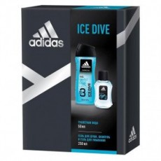 Подарочный набор мужской Adidas Ice Dive (туалетная вода 50 мл + гель для душа 250 мл)
