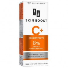 Сыворотка косметическая 8 % витамин С + экстракт ацеролы, 30 мл AA SKIN BOOST C+ 