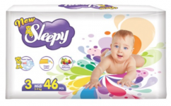 Подгузники New Sleepy Super Eco pack 3 Midi (5-9 кг) 46 шт