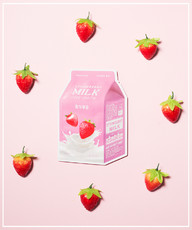 Осветляющая тканевая маска для лица A'PIEU Strawberry Milk One-Pack (Brightening) (5шт)