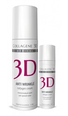Крем для лица АНТИВОЗРАСТНОЙ ANTI WRINKLE с плацентолью, коррекция возрастных изменений для зрелой кожи «Medical Collagene 3D»