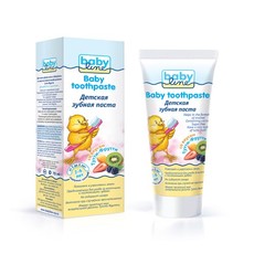 Детская зубная паста со вкусом Тутти-Фрутти (жевачки) 2-6 лет Babyline