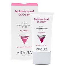 СС-крем защитный SPF-20 Multifunctional CC Cream, Vanilla 01 ARAVIA Professional