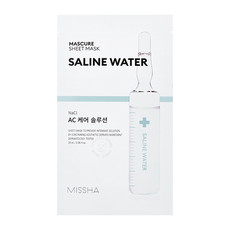 Маска для чувствительной кожи лица MISSHA Mascure AC Care Solution Sheet Mask (Saline water) 3шт.