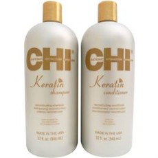 Набор косметики для волос CHI Keratin Breath of Fresh Hair Duo Кератиновый комплект для волос: Шампунь 946 мл + Кондиционер 946 мл