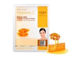 Маска для лица Пчелиное маточное молочко и коллаген/Royal Jelly Collagen Essence Mask Dermal